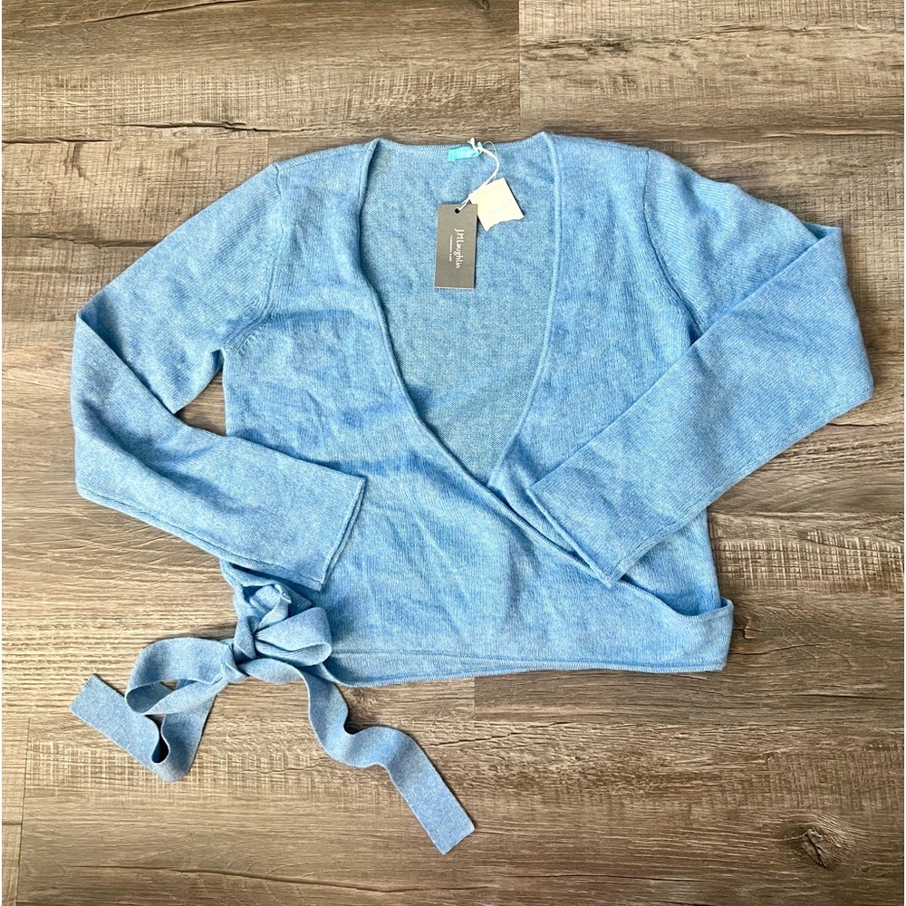J. McLaughlin Light Blue Wrap Cardigan NWOT